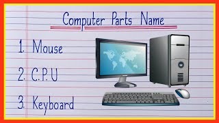 Download the video "10 Computer Parts Name in English | Name of Computer Parts | Computer Parts Name"