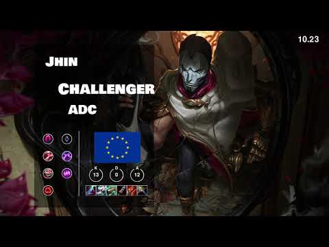 10.23 Jhin ADC EUW Challenger vs Ashe