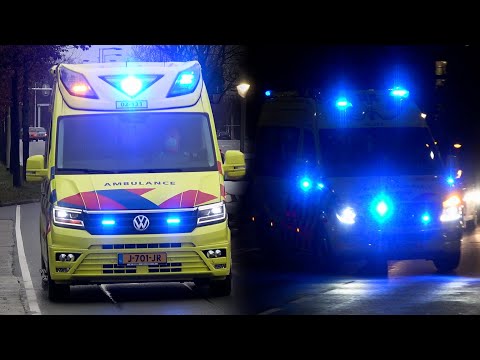 [22.12.2020][Luchthoorn] Ambulances met spoed in Leeuwarden