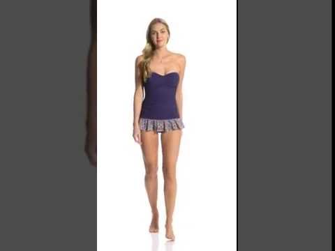 Profile by Gottex Marimba Classic Bandeau Swimdress | SwimOutlet.com