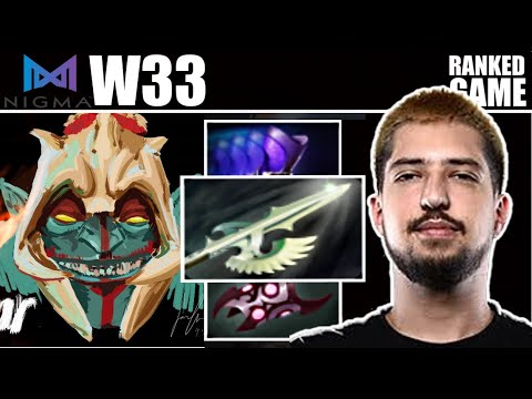 W33.NIGMA HUSKAR MID IS BACK!! HUSKAR DAZZLE COMBO IN DOTA 2  7.23 GAMEPLAY