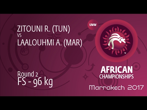 Round 2 FS - 96 kg: R. ZITOUNI (TUN) df. A. LAALOUHMI (MAR), 14-9