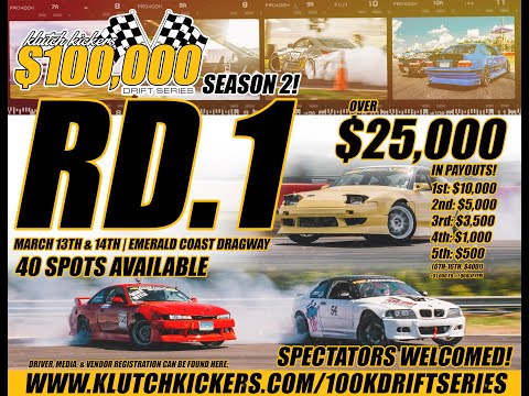 Klutch Kickers $100,000 Drift Series - Round 1, Season 2 | LIVE