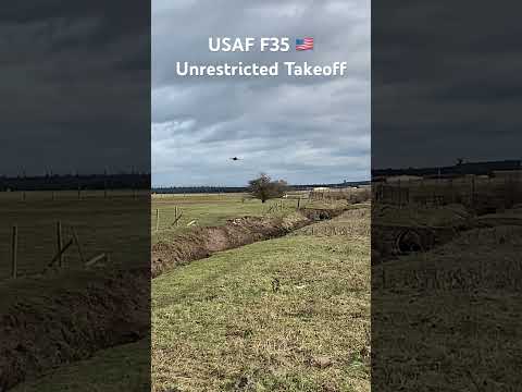 US Airforce F35 🇺🇸 Unrestricted Takeoff from Raf Lakenheath #aviation #usa #war #airforce #america