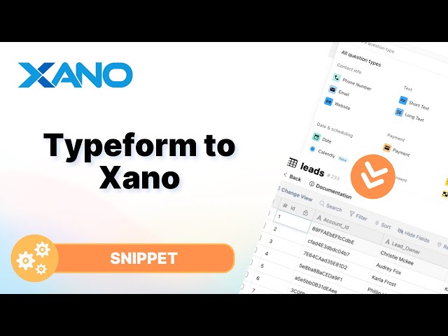 How To Send Typeform Responses to Xano