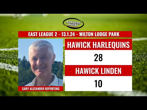 RUGBY REPORT - HAWICK QUINS v HAWICK LINDEN - 13.1.24