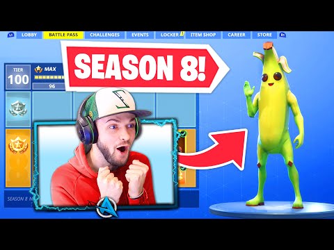 *NEW* SEASON 8 BATTLEPASS in Fortnite! (Tier 100 UNLOCKED)