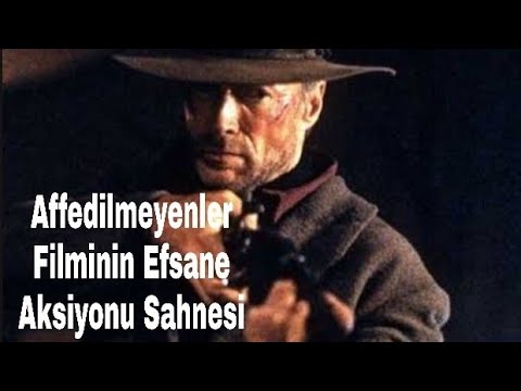 Affedilmeyenler Kovboy filmi | Efsane Aksiyon Sahnesi Barda ki kımıldayan herşeyi vuruyor