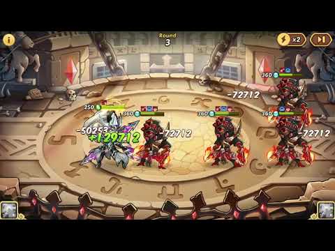 [Idle Heroes] - Aspen Nightmare: 10* Valkyrie vs 4x Walter (post stun buff)