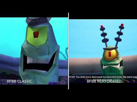 [Spongebob Battle for bikini bottom final boss cutscene comparison] [1080]