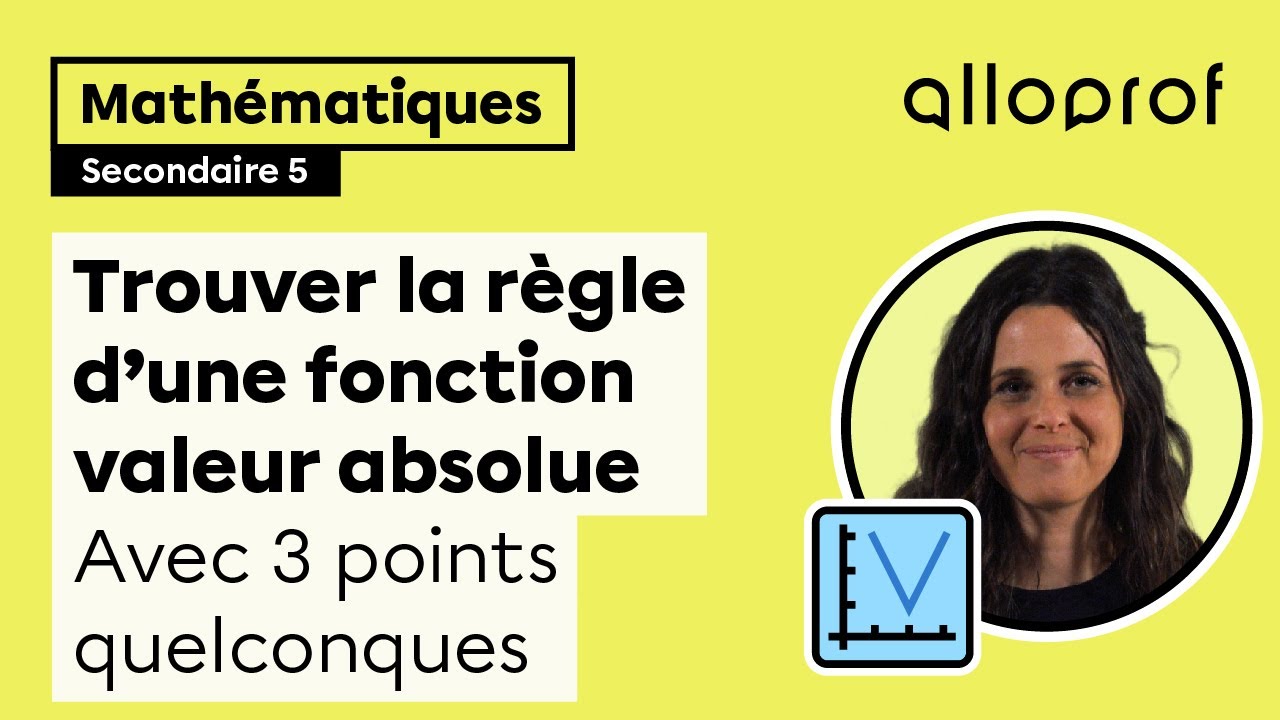 Trouver la règle d'une fonction valeur absolue avec 3 points quelconques