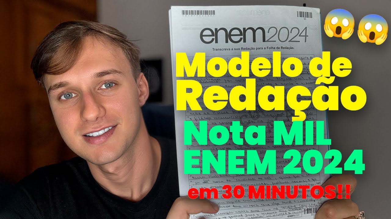 MODELO PRONTO DE REDAÇÃO PARA O ENEM 2024 (ÚNICO NOTA 1000)
