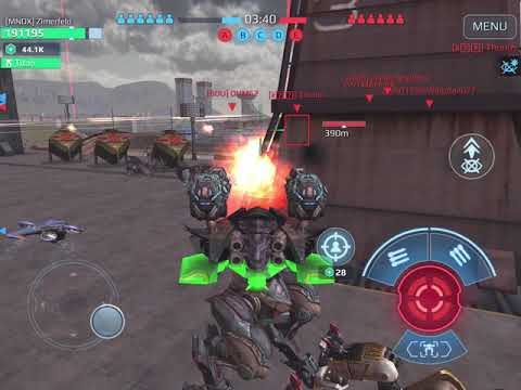 War Robots 6.3 Ao Jun bug shooting fire from the ground