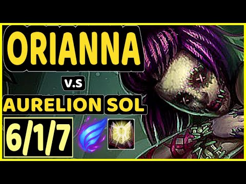 POWEROFEVIL (ORIANNA) vs AURELION SOL - QUADRAKILL 6/1/7 KDA MID GAMEPLAY - EUW Ranked DIAMOND