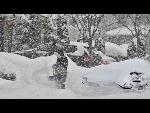 Chaos in New York! 4 Feet of Snow Storm Causing Buries  Many Homes in Oswego Watertown