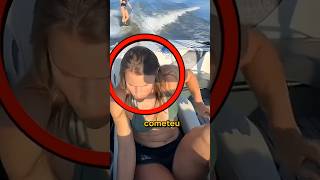 Estas amigas quase não escapam? #shorts #barco #viralvideo #lancha