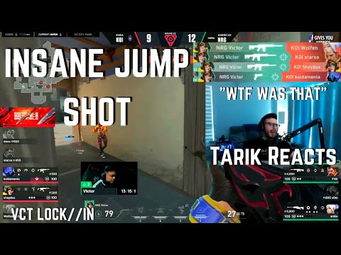 SEN Tarik REACTS to NRG Victor INSANE JUMP SHOT vs KOI VCT LOCK//IN São Paulo | VALORANT Clips