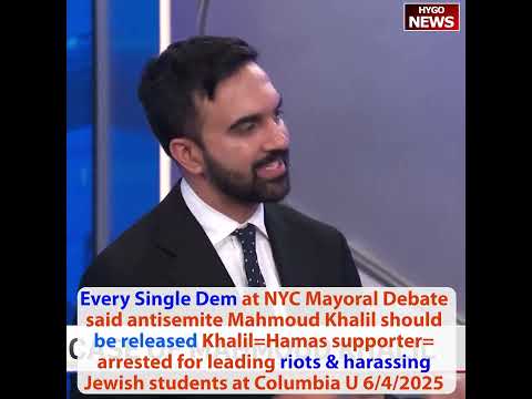 Mamdani Refuses to Say Jewish State of Israel: 'I Believe Every State Should Be a State of Equal Rights'; Adrienne Adams: 'My Mission Is to Protect Immigrants -- I Will Warn Them of ICE Operations'; EVERY Democrat at Debate Says Hamas Supporter Mahmoud Khalil Should Be Released