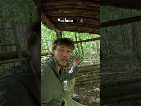 Einfache Art eine Wand zu bauen | #bushcraft #bushcraftcamp
