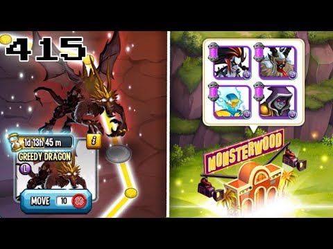 GREEDY DRAGON PATH 2120 FICHAS! + TIENDA de EQUIPOS + CELULAS en MONSTERWOOD! - Monster Legends #415