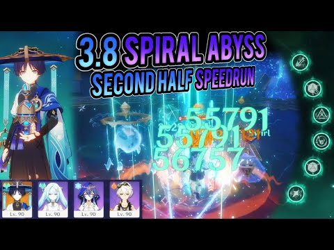 C6 R5 Wanderer 3.8 Spiral Abyss Floor 12 Second Half Speedrun [Genshin Impact]