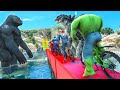 SpiderMan FOUND Biggest GODZILLA KONG Challenge All Superheroes Bicycles Racing Competition 377