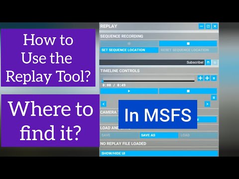 2023 | SUPER EASY: How to use the Microsoft Flight Simulator Replay Tool? | Record Replays MSFS