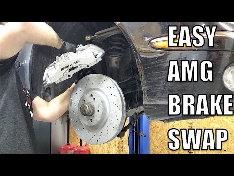 I Installed Massive AMG Brakes On My Non-AMG Mercedes & It Was So Easy! Factory Big Brake Swap!