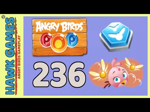 Angry Birds Stella POP Bubble Shooter Level 236 - Walkthrough, No Boosters