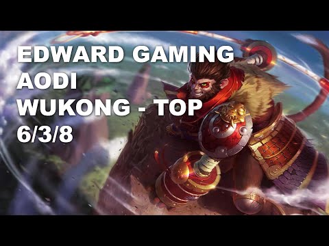 EDward Gaming Aodi Top Wukong vs Renekton - KR Challenger Rank Game