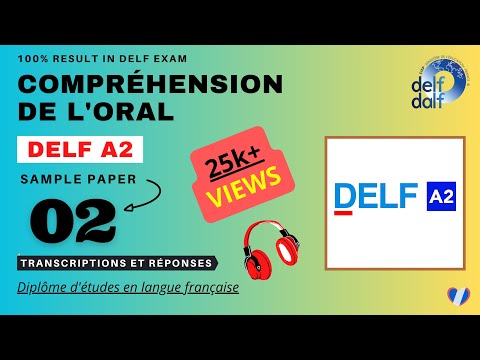 DELF A2 - Compréhension de l'oral [No. 02] | DELF A2 Listening Practice Test Online