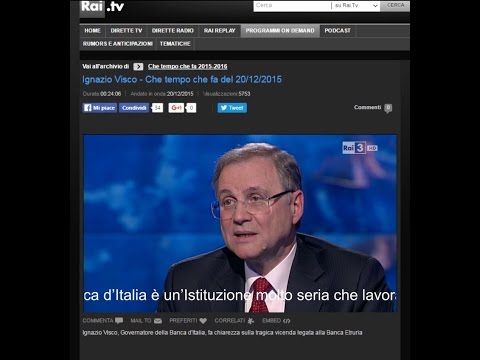 Relazione annuale della Banca d'Italia - 31 maggio 2016 - video walk in