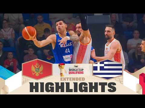 Montenegro 🇲🇪 v Greece 🇬🇷 | Extended Highlights | FIBA Basketball World Cup 2027 European Qualifiers