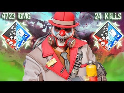 INSANE JOKER CAUSTIC 24 KILLS & 4723 DAMAGE (Apex Legends Gameplay)