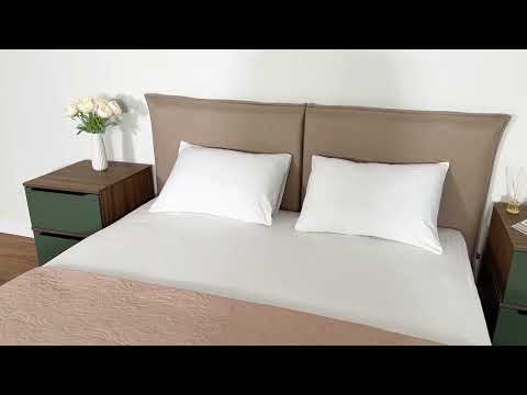 Миниатюра изображения товара Двуспальная кровать ДСВ Сильвия 1.6 (лагуна бежевая)