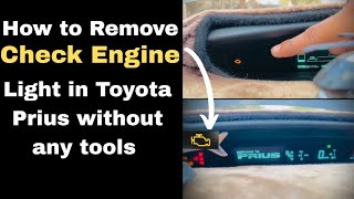 How to remove check engine light in Toyota Prius#How to remove yellow light in Toyota Prius
