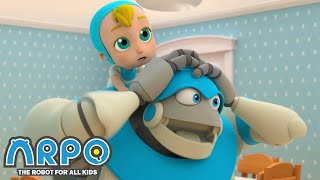 육아 로봇 알포의 고단한 하루 • 설거지는 너무 힘들어! • 재미있는 어린이 만화 • ARPO 로봇 알포