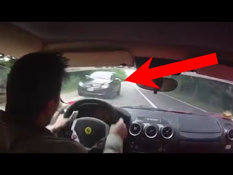 Guy Almost Ruins Ferrari During Test Drive