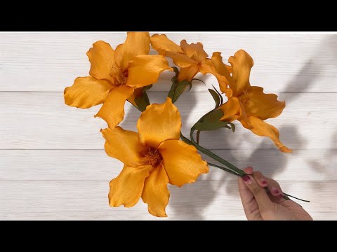 DIY Bell flowers /How to make satin ribbon flowers/flower making tutorial