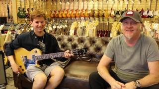 Young Blues Man Tyler Morris playing our 1957 Gibson Les Paul Special
