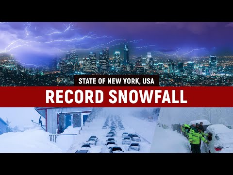 RECORD-BREAKING Buffalo SNOWSTORM: more than 60 inches of snowfall in New York State, USA