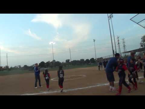 Lauren Marcotte homerun to advance to semi finals. Torrance Waves 8U Gold All Stars