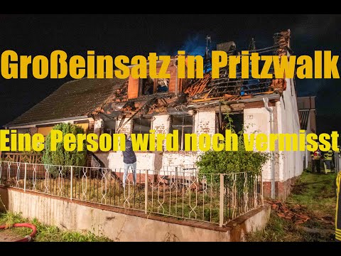 Feuerdrama in Pritzwalk -Schwerhöriges Ehepaar entkommt den tot nur knapp -Eine Person wird vermisst