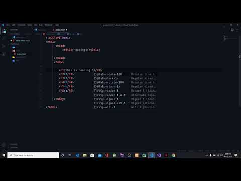 HTML heading tags H1 to H6 Lesson