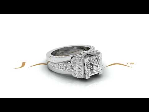 Princess Diamond Engagement Ring 14k White Gold (2.15ctw.)