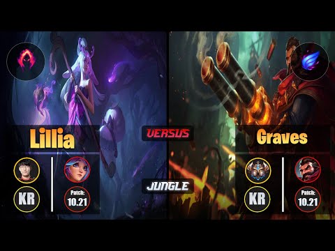 Tarzan LILLIA (Jungle) [Dark Harvest] VS GRAVES - Challenger KR Patch 10.21