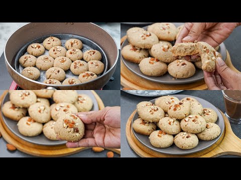 Almond Cookies Recipe | Bakery Style Almond Biscuits | Healthy & Crunchy Almond Cookies