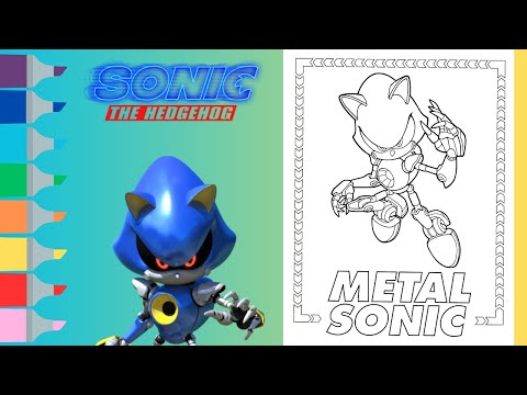 SONIC THE HEDGEHOG Coloring Book Page | Metal Sonic | Speed Coloring with Markers