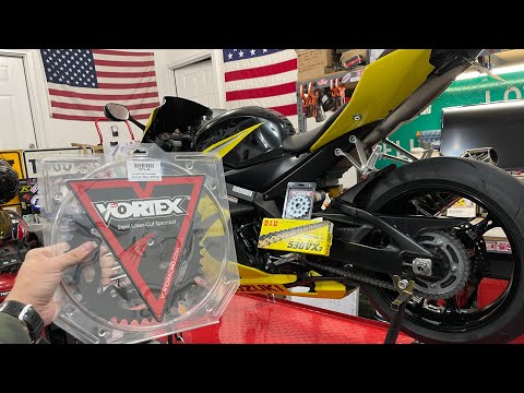 Chain And Sprocket Install Suzuki GSXR 1000. Vortex Sprockets And DID Chain!