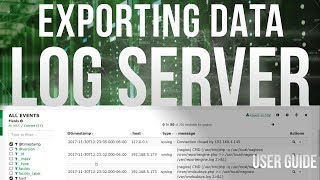 Exporting Data in Log Server 2